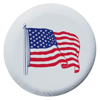 ADCO® - "US Flag" RV Spare Tire Cover (Polar White, 29.75"Dia)