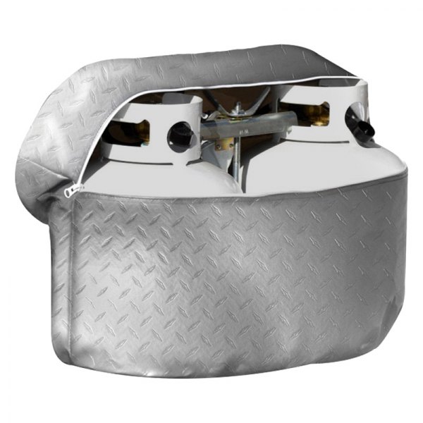 ADCO® - Recycled Polyester Fabric Diamond Plated Cover for Dual 40 lbs LP Gas Tanks