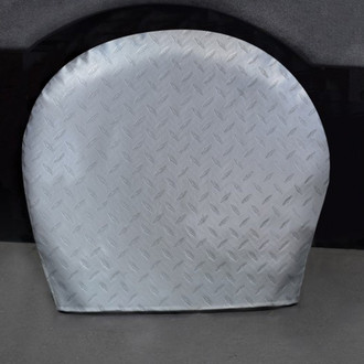 ADCO® - Diamond Plated Single Axle RV Wheel Cover (Steel, 27"-29"Dia)