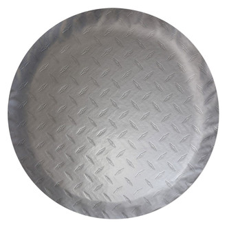 ADCO® - Diamond Plated RV Spare Tire Cover (Gray, 29"Dia)