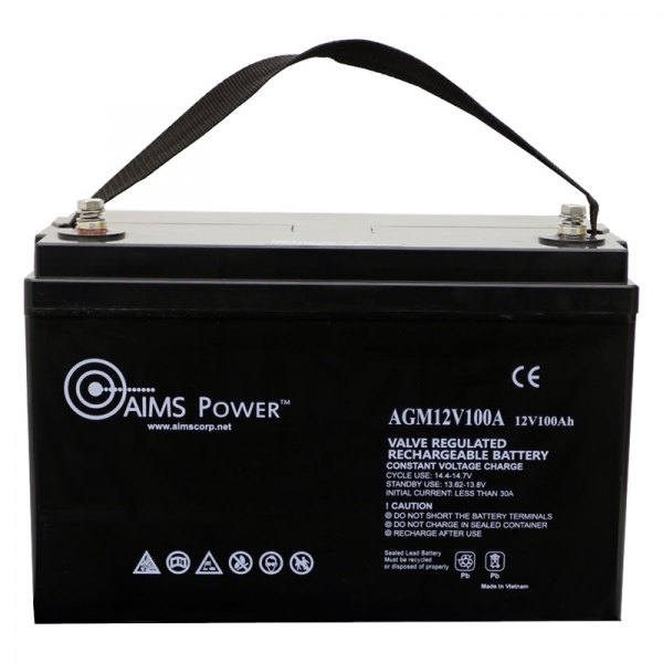 AIMS Power® - AGM 12V 100Ah Heavy Duty Deep Cycle Battery