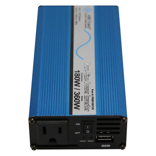 AIMS Power® - 180W Pure Sine Power Inverter with USB Port