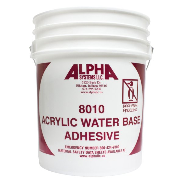 Alpha Systems® - 640 oz. Acrylic Water Based Adhesive