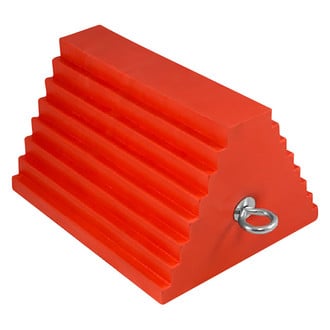 AME International® 15324 - Safety Orange Pyramid Design Tough Urethane Wheel Chock