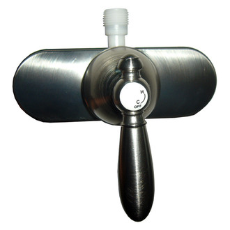 American Brass® - Brushed Nickel Shower Control Valve with Lever Handle & Diverter