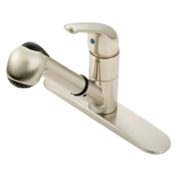 American Brass® - Brushed Nickel Brass Kitchen Faucet with Lever Handle
