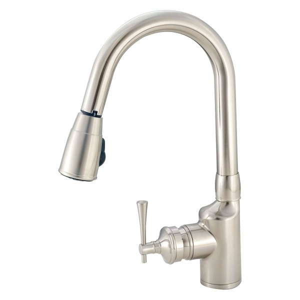 American Brass® - Brushed Nickel Brass Kitchen Faucet with Lever Handle