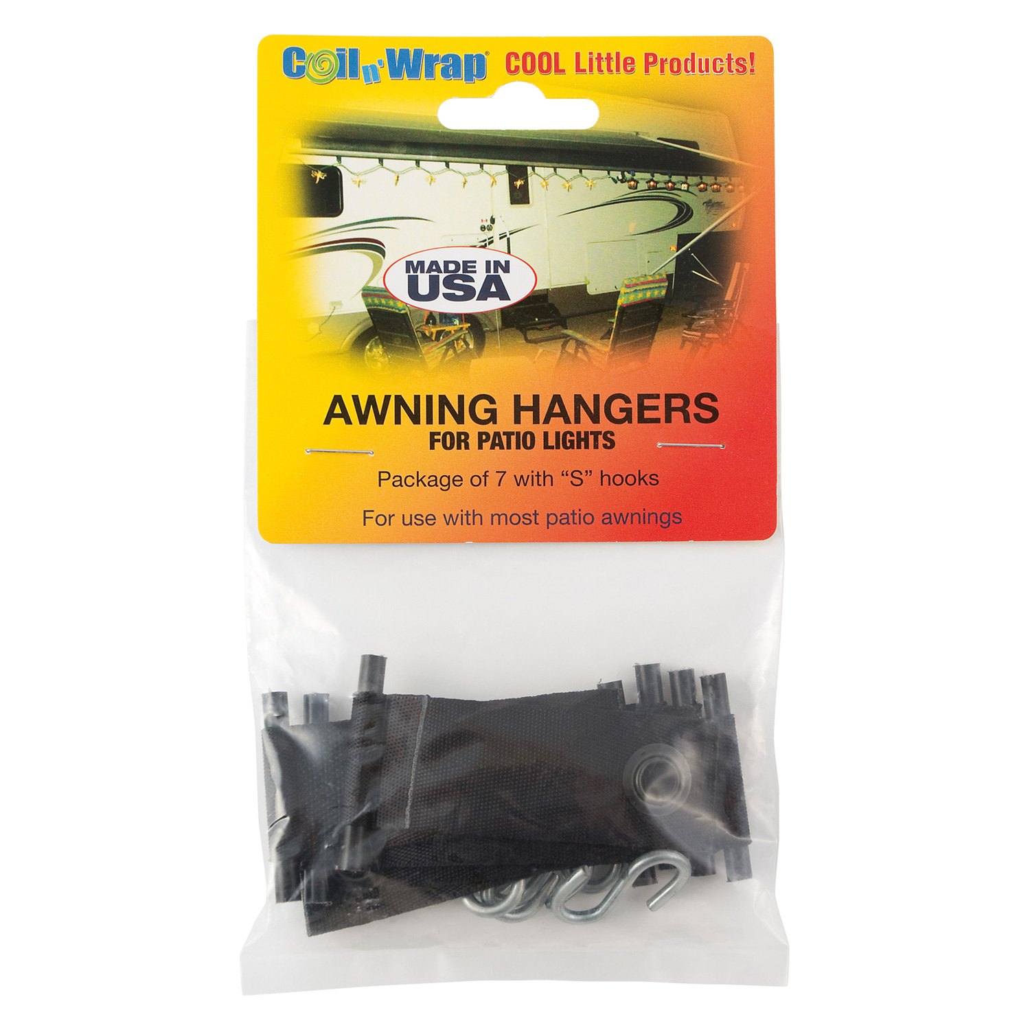 Coil n Wrap 20 Awning Hangers with S-Hooks Pack of 7 