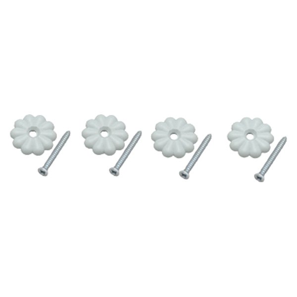 AP Products® - White Rosettes with White Screws