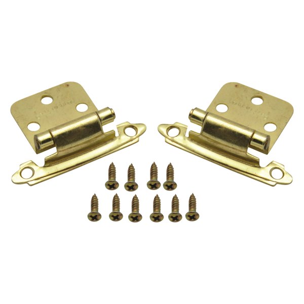 2 x Brass Self Closing Cabinet Cupboard Door Hinges Flush Mount Auto Stay Close 