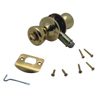 AP Products® - Polished Brass Standard Key Knob Lock with Deadbolt