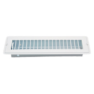 AP Products® - 2.3" x 10" White Metal Dampered Floor Register