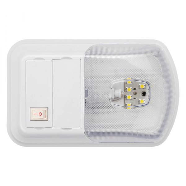 AP Products® - Brilliant Light Series Oblong Surface Mount LED Single Bulb Overhead Light with Switch (8.5"L x 5.3"W x 2.0"D)
