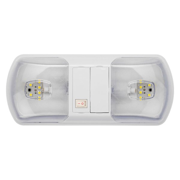 AP Products® - Brilliant Light Series Oblong Surface Mount LED Double Bulbs Overhead Light with Switch (12.0"L x 5.3"W x 2.0"D)