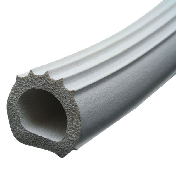 AP Products® - 50' White EPDM Sponge Rubber Door/Window D-Seal with Ribs