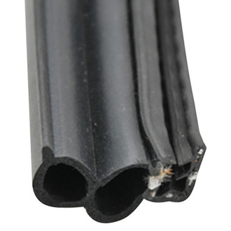 AP Products® - 28' Black Rubber Door/Window Double Bulb Seal
