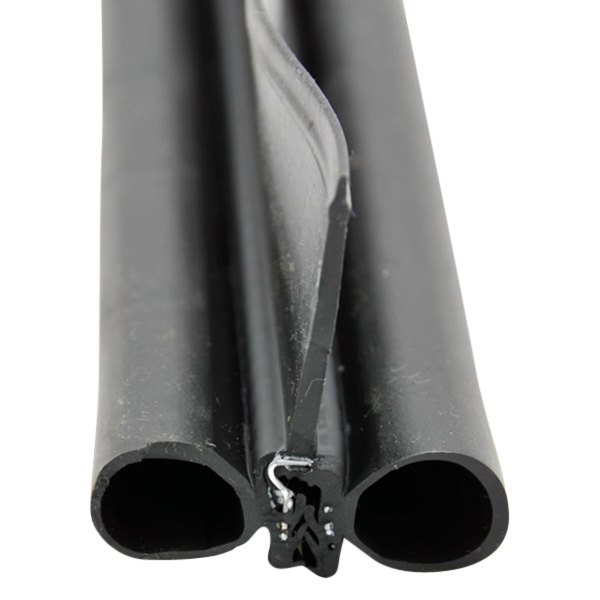 AP Products® - 28' Black Rubber Door/Window Double Bulb Seal with Wiper