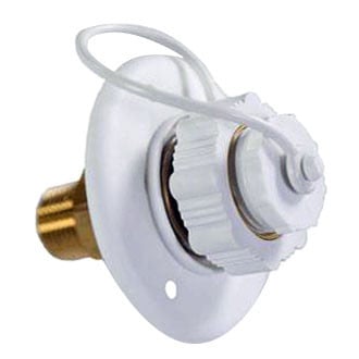 Aqua Pro® - White Plastic City Flush Water Fill with 1/2" MPT Brass Check Valve