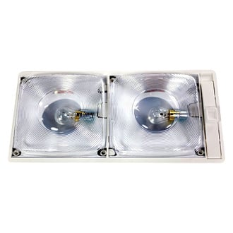 Arcon® - Economy Series Rectangular Surface Mount Incandescent Double Bulbs Overhead Dome Light with Switch (11.5"L x 5.5"W x 1.6"D)
