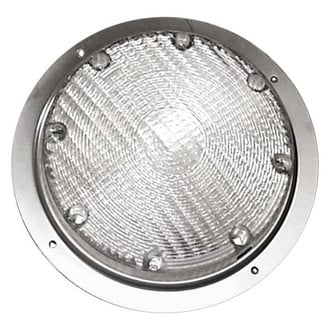 Arcon® - Round Clear Lens Chrome Case Incandescent Double the light Porch Light