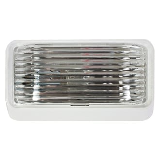 Arcon® - Rectangular Clear Lens White Case Incandescent Porch/Utility Light