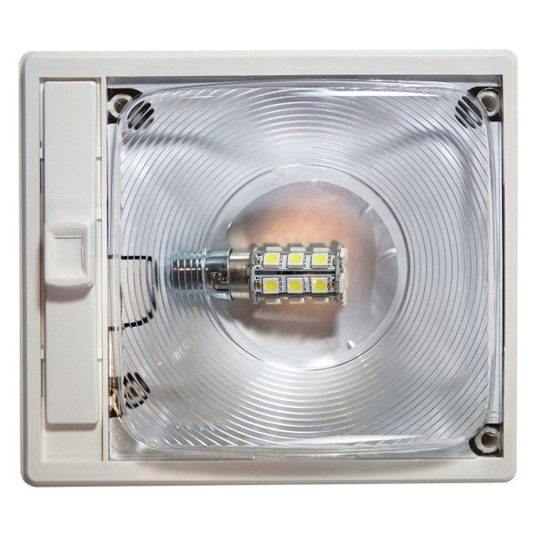 Arcon® - EC-Lite Series Rectangular Surface Mount LED Single Bulb Overhead Light with Switch (6.3"L x 5.5"W x 1.6"D)