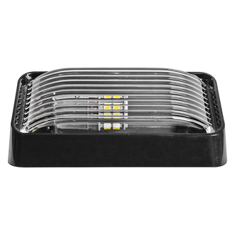 Arcon® - Rectangular Clear Lens Black Case LED Porch Light