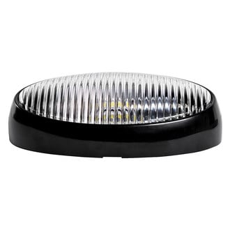 Arcon® - Oval Clear Lens Black Case LED Porch Light