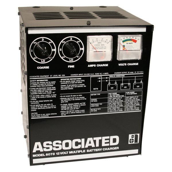 Associated Equipment® - Powerful™ 12 V Stationary Parallel Battery Charger
