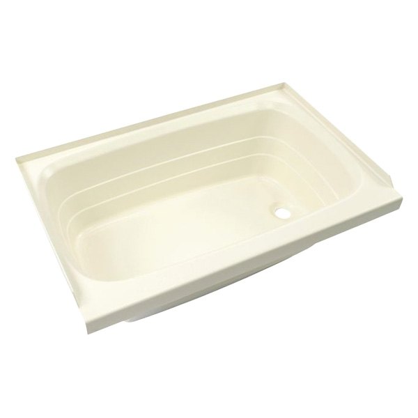 Lippert® - Almond Plastic Rectangular Bath Tub with Right Hand Drain