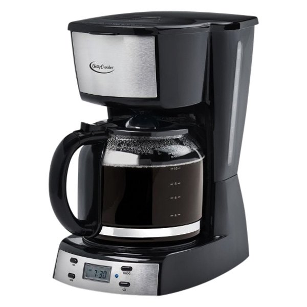 Betty Crocker® - 800W Silver Drip Coffee Maker with Touch Panel