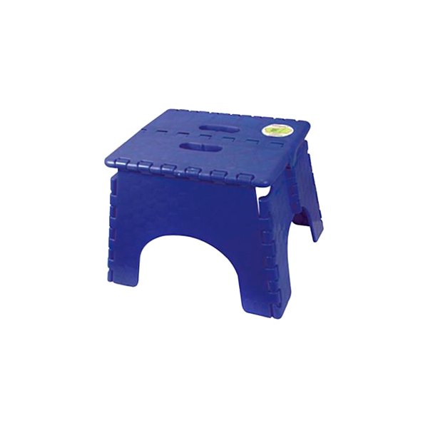 B&R Plastics® - E-Z FOLDZ™ Plastic Sapphire Blue Folding Step Stool