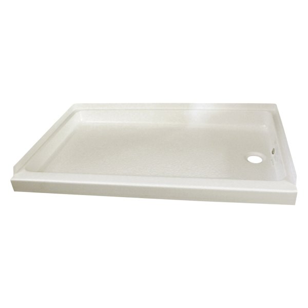 Specialty Recreation® - Parchment Plastic Rectangular Shower Pan with Right Hand Drain