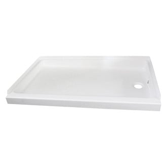 Specialty Recreation® - Plastic Rectangular Shower Pan with Right Hand Drain (36"L x 24"W)