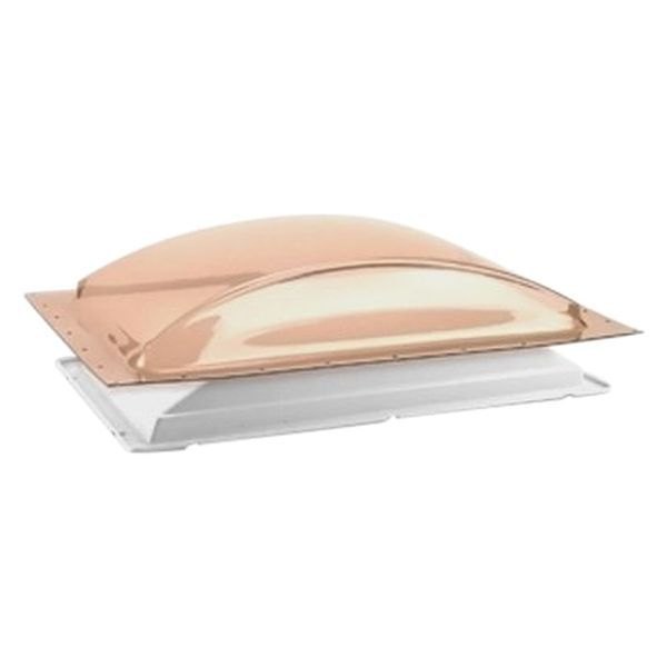 Bri-Rus® - 15.75"W x 25.5"L Bronze Outer/White Inner Thermoformed Polycarbonate Inner/Outer Rectangular Low-Profile Skylight Kit