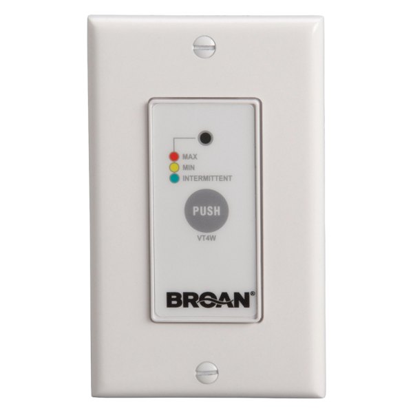 Broan-Nutone® - Off/Low/High Speed/Intermittent 20 Min/Hour Wall Control
