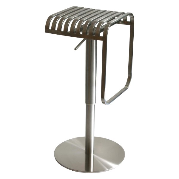 Buffalo Corporation® - Silver Brushed Stainless Steel Bar Stool