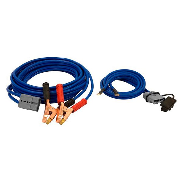 Buyers® - 28' 4 AWG Long Booster Cables with Gray Quick Connect