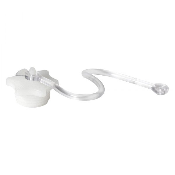 3/4" MPT White Plastic Hose Plug with Lanyard