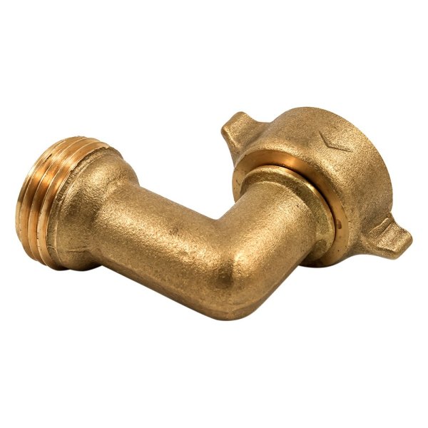 90° Brass Hose Elbow with Gripper (5/8" FPT x 5/8" MPT)