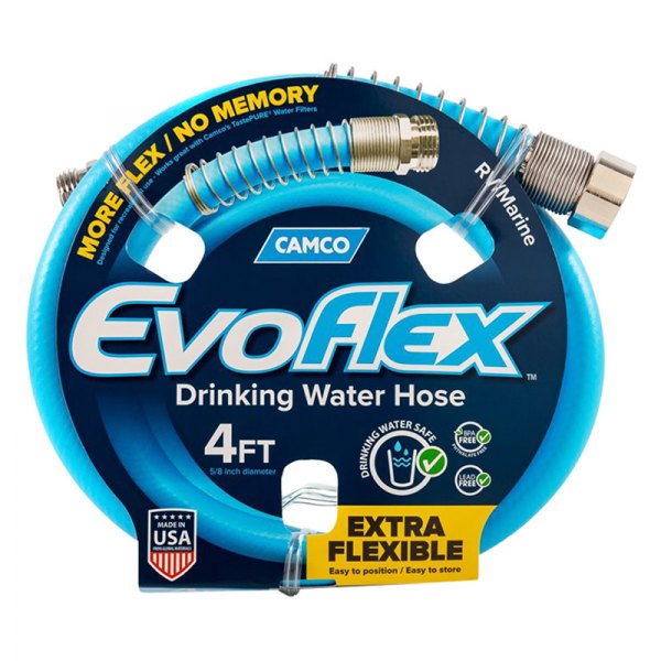 Camco® - EvoFlex™ 5/8" x 4' Blue Drinking Water Hose