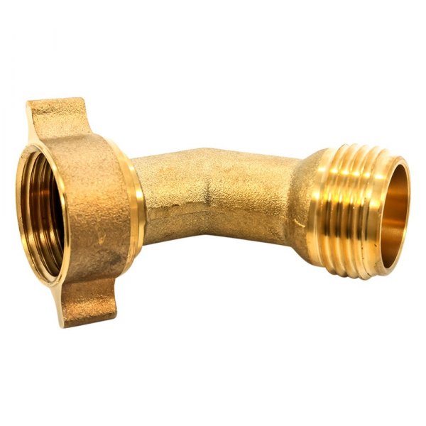 45° Brass Hose Elbow with Gripper (3/4" FPT x 3/4" MPT)