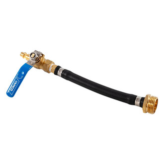 Camco® - 1/2" x 6" Black Hose with Ball Valve