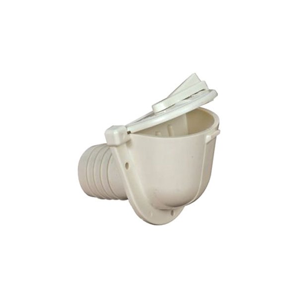 Camco® - Ivory Plastic Gravity Flush Spout Water Fill with Sliding Lock