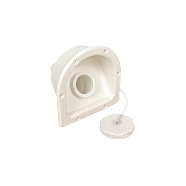 Camco® - White Plastic Gravity Recessed Spout Water Fill with Bayonet Cap