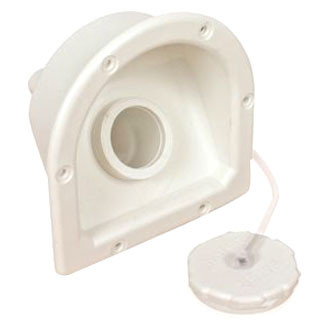 Camco® - White Plastic Gravity Recessed Spout Water Fill with Bayonet Cap
