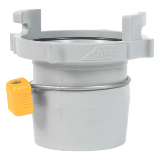 Camco® 39173 - Easy Slip™ Gray Hose Adapter (3"Clamp On x 3"Bayonet)