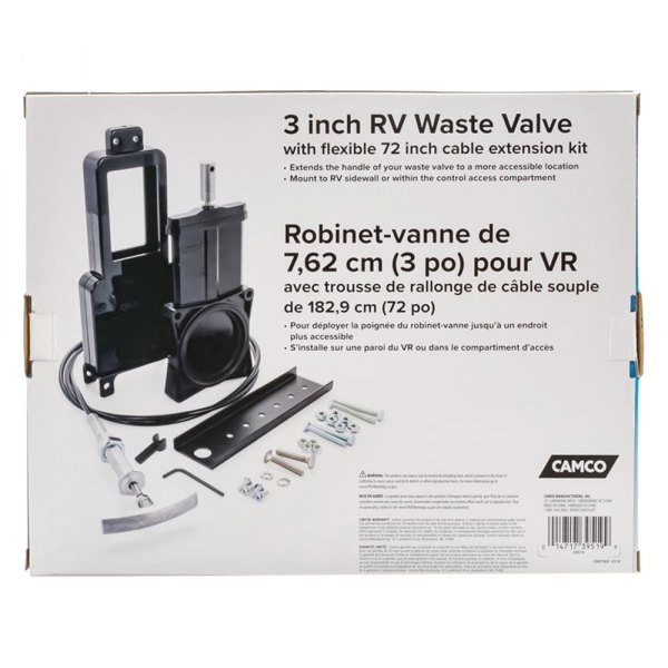 Camco 39519 Waste Valve Kit For RV Sewer Systems - Includes 3
