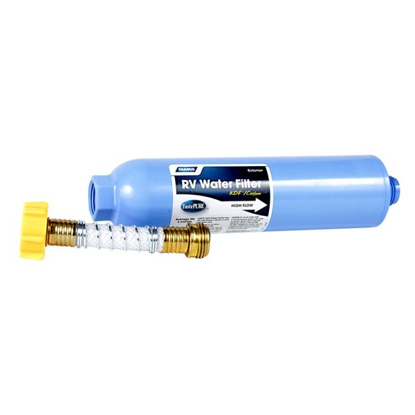 Camco® - TastePURE™ KDF 2.5 GPM Water Filter with Flexible Hose Protector