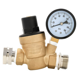 Camco® - Brass Adjustable Water Pressure Regulator (3/4" FPT x 3/4" MPT)